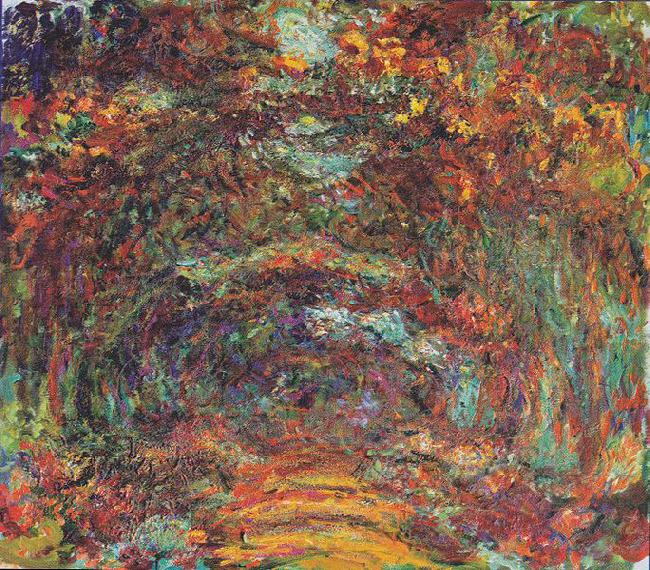 Claude Monet The rose-way in Giverny oil painting picture